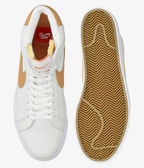 Nike SB Zoom Blazer Mid Iso Schoen (white lt cognac)
